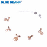 Tree of Life Charm Crystal Bracelet - Stainless Steel Beading Bracelet