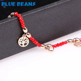 Tree of Life Charm Crystal Bracelet - Stainless Steel Beading Bracelet