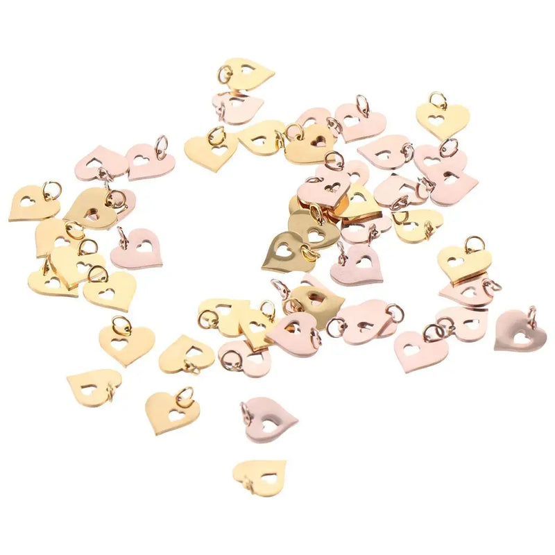 Stainless Steel Heart Charm Pendant Hypoallergenic Jewelry Accessory