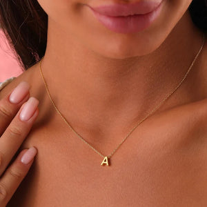 Stainless Steel Initial Necklace Cut Letters Name Choker Pendant