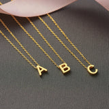 Stainless Steel Initial Necklace Cut Letters Name Choker Pendant