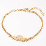 Stainless Steel Mother Daughter Elephant Bracelet