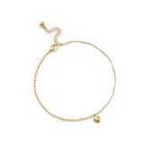 Stainless Steel Lucky Round Disc Ankle Bracelet for Women