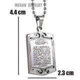 Muslim Allah AYATUL KURSI Pendant & Necklace, Quran Scriptures Gift