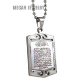 Muslim Allah AYATUL KURSI Pendant & Necklace, Quran Scriptures Gift