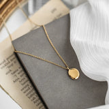 Stainless Steel Letter Pendant Necklace Choker Collar