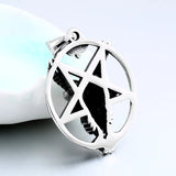 Stainless Steel Pentagram Pan God Skull Goat Head Pendant