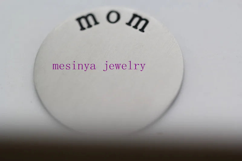 Mom Enamel Plate for 30mm Floating Charm Locket, Xmas Keepsake