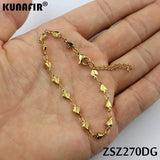 Stainless Steel Heart Shape Bracelet Uouya Chains Golden Brace Lace