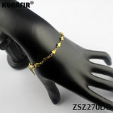 Stainless Steel Heart Shape Bracelet Uouya Chains Golden Brace Lace