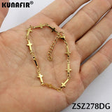 Stainless Steel Bracelet 5mm Cross Shape Chain Golden Bracelet Women Jewelry