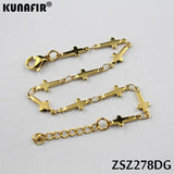 Stainless Steel Bracelet 5mm Cross Shape Chain Golden Bracelet Women Jewelry