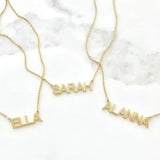 Personalized Stainless Steel Cut Out Number Letter Necklace