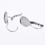 Stainless Steel Earring Clips for 10x14mm Cabochons 20pcs