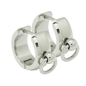 Stainless Steel Hinged Earrings Piercing Ring Unisex Hoops Circle O-Rings