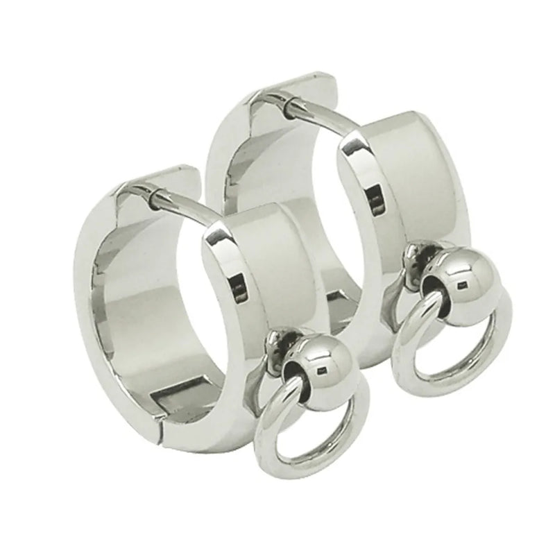 Stainless Steel Earrings Hinged Piercing Ring Men Women Unisex Earring Hoops