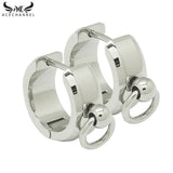 Stainless Steel Earrings Hinged Piercing Ring Men Women Unisex Earring Hoops
