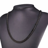 Stainless Steel Mens Cuban Link Necklace Hip Hop Rock Jewelry