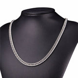 Stainless Steel Mens Cuban Link Necklace Hip Hop Rock Jewelry