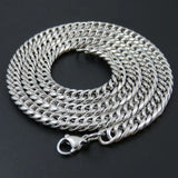 Stainless Steel Mens Cuban Link Necklace Hip Hop Rock Jewelry