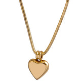 Heart Pendant Necklace for Women Silver Plated Love Charm Jewelry Gift