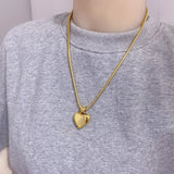 Heart Pendant Necklace for Women Silver Plated Love Charm Jewelry Gift