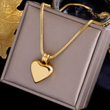 Heart Pendant Necklace for Women Silver Plated Love Charm Jewelry Gift
