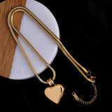 Heart Pendant Necklace for Women Silver Plated Love Charm Jewelry Gift