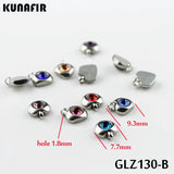 Stainless Steel Pendant with Rhinestone Charms 12pcs