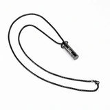 Stainless Steel Cylinder Ashes Urn Pendant Necklace Charm