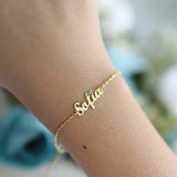 Stainless Steel Anklet with Cubic Zirconia