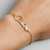 Stainless Steel Anklet with Cubic Zirconia