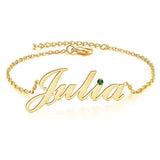 Stainless Steel Anklet with Cubic Zirconia