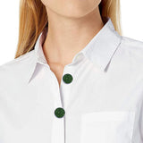 Green Zircon Silver Cufflinks for Tuxedo Shirts