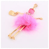 Fur Keychains Car Key Ring Charm Pompons Bag Keyring Pendant