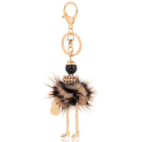 Women Fur Keychain Peluche Charm Bag Pendant
