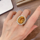 925 Silver Amethyst Engagement Ring for Women