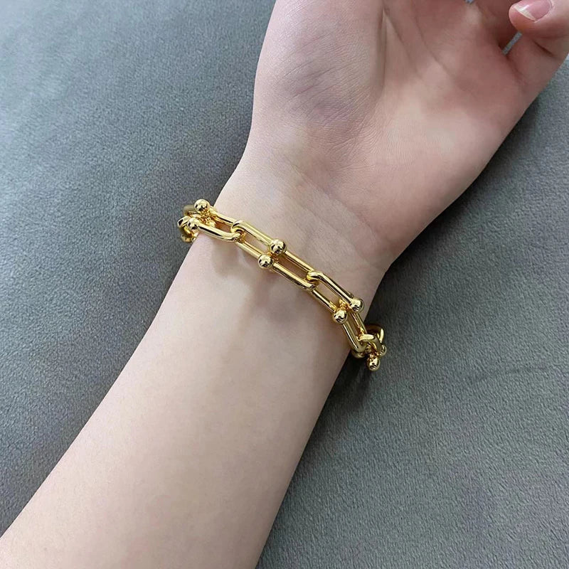 Sterling Silver Horseshoe U Bracelet Retro Jewelry