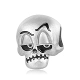 925 Sterling Silver Skull Emoticon Charms for Bracelet Bangle