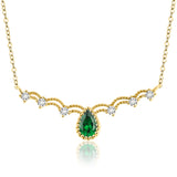 925 Silver Necklace Garnet Pendant Necklace