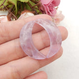 Amethyst Carved Flower Charms Pendant Bead 32x10x4mm