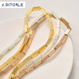 Gold-Plated Stone Separator Beads for DIY Jewelry Making