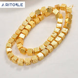 Gold-Plated Stone Separator Beads for DIY Jewelry Making