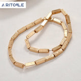 Gold-Plated Stone Separator Beads for DIY Jewelry Making