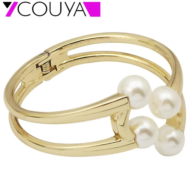 Punk Rock Beads Bracelet Jewelry Bangle Cuff Stretch Bracelet for Women A10001