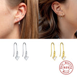 925 Silver Chain Tassel Stud Earrings for Women Wedding A30