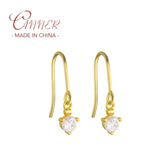 925 Silver Chain Tassel Stud Earrings for Women Wedding A30