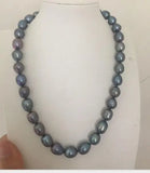 10-12mm Tahitian Baroque Red Pearl Necklace 18in