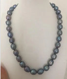10-12mm Tahitian Baroque Red Pearl Necklace 18in