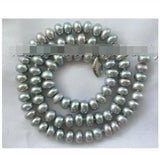 Gray Freshwater Pearl Necklace 8-9mm Round